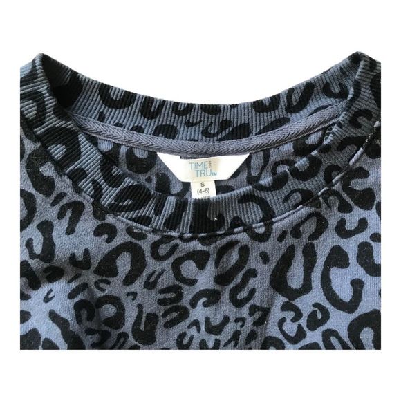 TIME AND TRUE Jersey Purple & Black Long Sleeves Size S - Picture 2 of 5